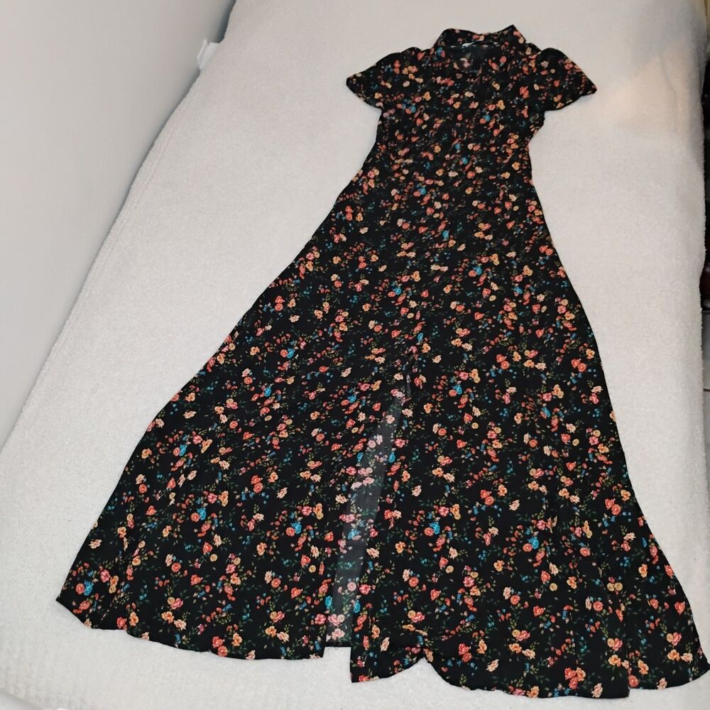 Floral Maxi Dress CottageCore Coquette Girlhoodcore Flowy Feminine Airy Size Xs